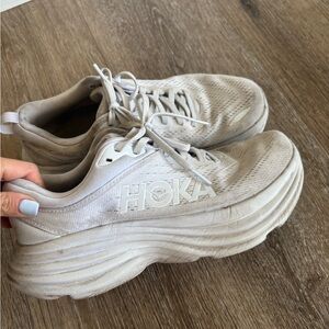 Hoka running shoes all white women 7.5